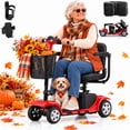 thumbnail image 1 of SKRT Mobility Scooter for Adults, Senior, skmc 4 Wheels Electric Powered Chargeable Device for Travel, Lightweight and Portable, with LED Headlights and Basket, Charger Included, Best Present for Mom, 1 of 14
