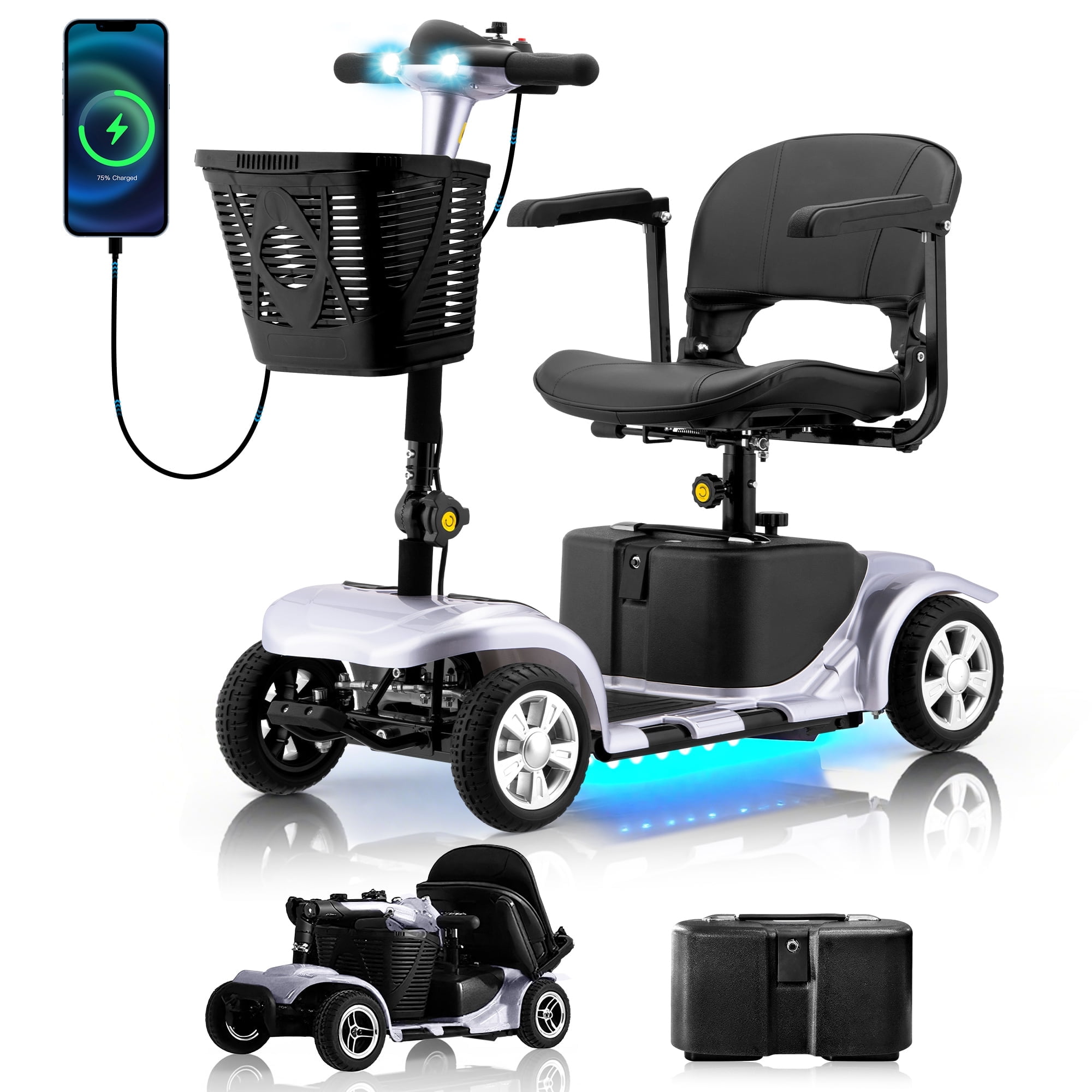 SKRT Mobility Scooter for Adults and Seniors, 4-Wheel Electric