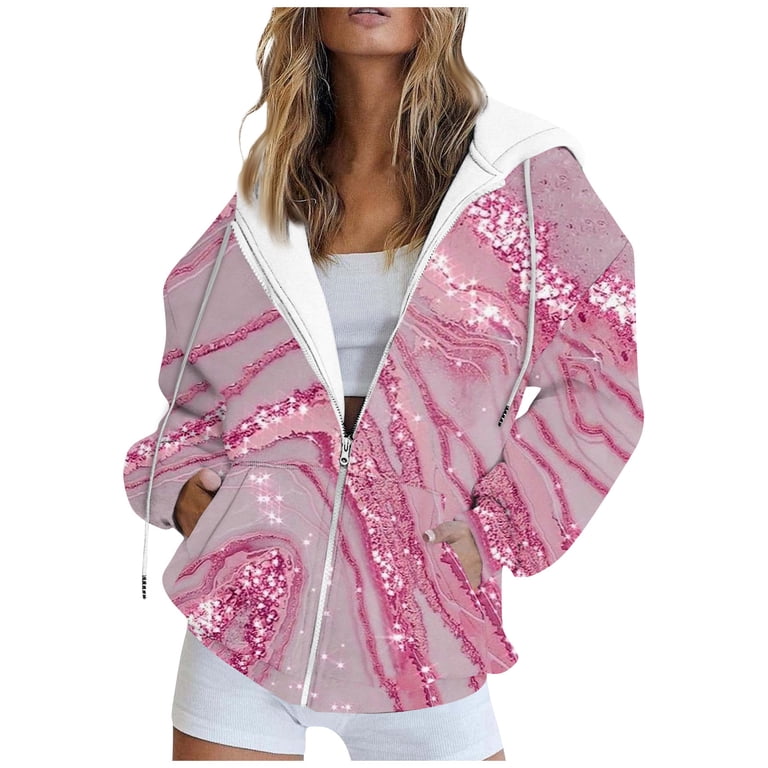 SKSloeg Hoodie for Teen Girls Oversized Zip Up Hoodies Sweatshirt 