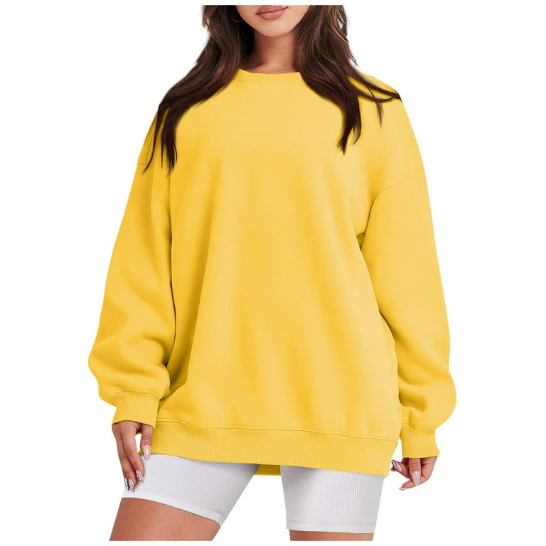 Yellow long sleeve sweatshirt new arrivals