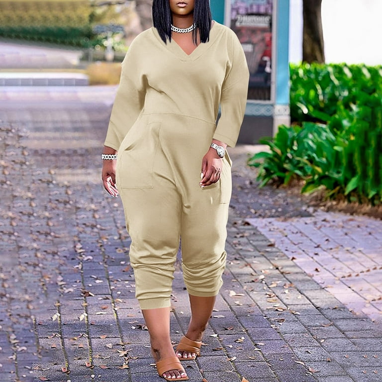 Casual Street Solid Pocket Solid Color Loose Jumpsuits(4 Colors) Casual Street Solid Pocket Solid Color Loose Jumpsuits(4 Colors)
