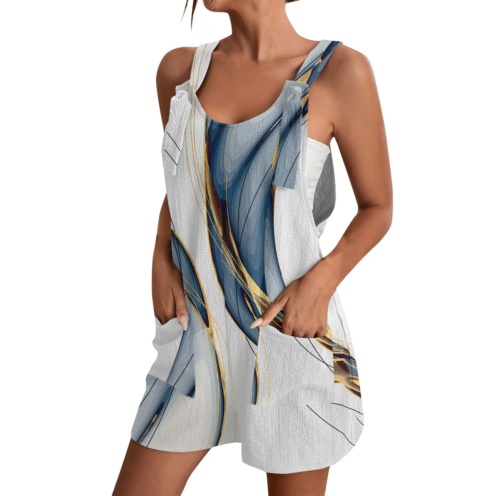 SKSloeg Plus Size Rompers for Curvy Women Summer Shorts Romper Dressy