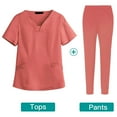 SKSloeg Scrub Sets for Woman Plus Size Medical Scrub Sets Petite V Neck