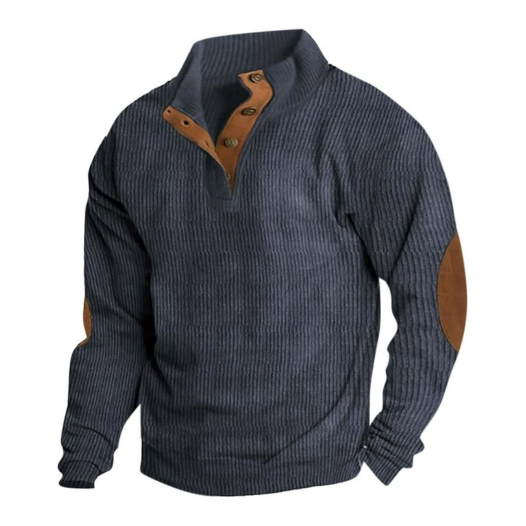 QUARTER BUTTON SHIRT Mens/long Sleeve Shirt/classic Shirt