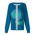 thumbnail image 1 of SKSloeg Women Nurse Jackets, Women Long Sleeve Pocket Working Stand-up Collar Cute Animals Pattern Single-breasted Protective Cardigan Jacket Top Blue 3XL, 1 of 4