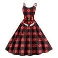 SKSloeg Womens Christmas Dress 2024 Plus Size Ugly Snowflake Dress Long