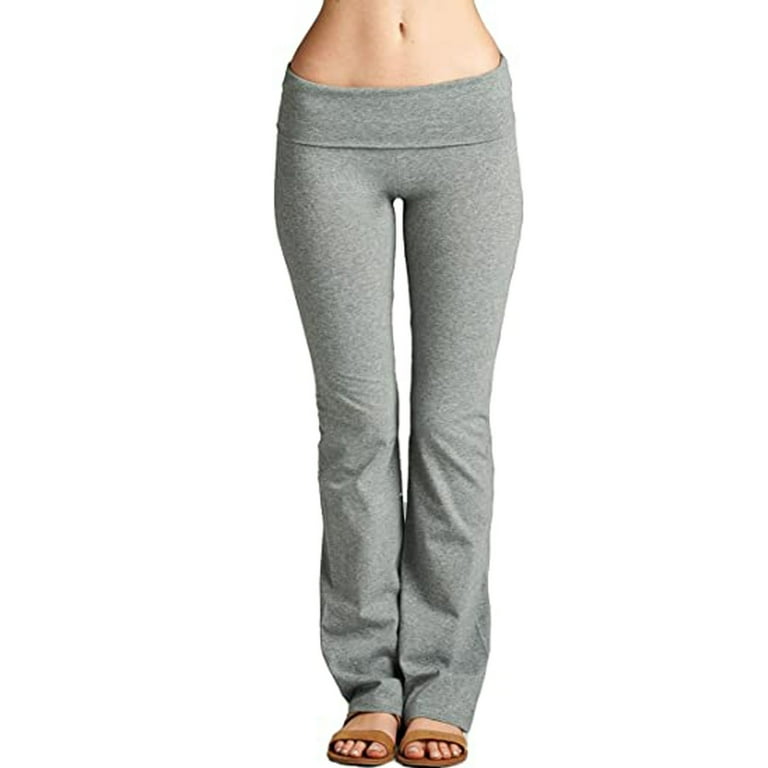 SKSloeg Womens Grey Flare Leggings Yoga Pants Bell Bottom SKSloeg Womens Grey Flare Leggings Yoga Pants Bell Bottom