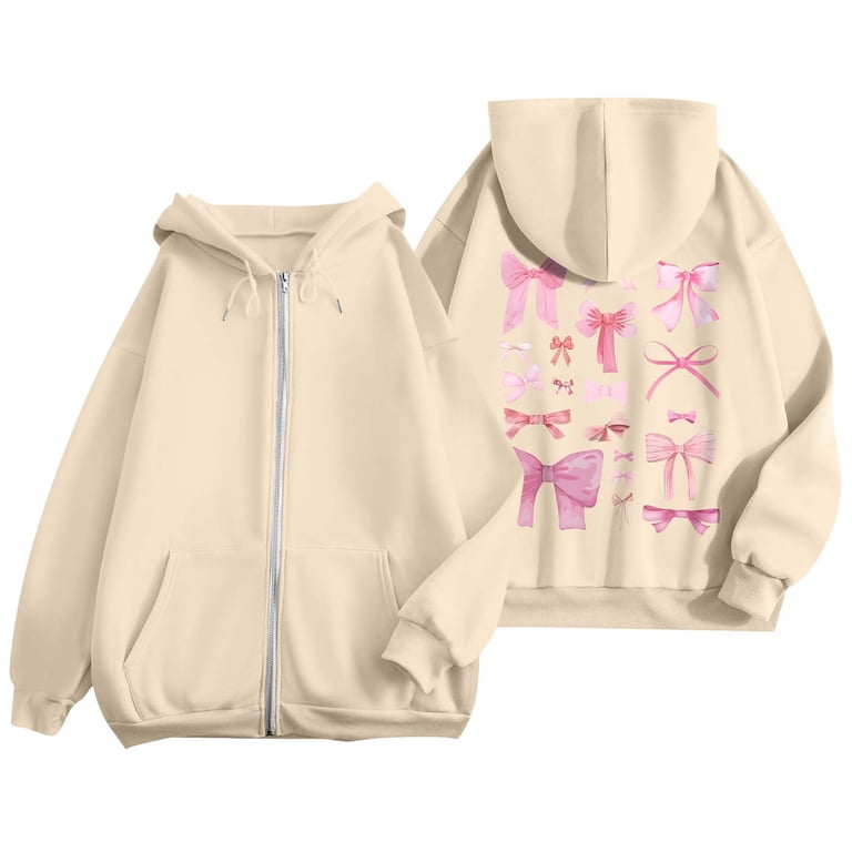 SKSloeg Womens Hoodie Oversized Zip Up Hoodies Sweatshirt Teen 