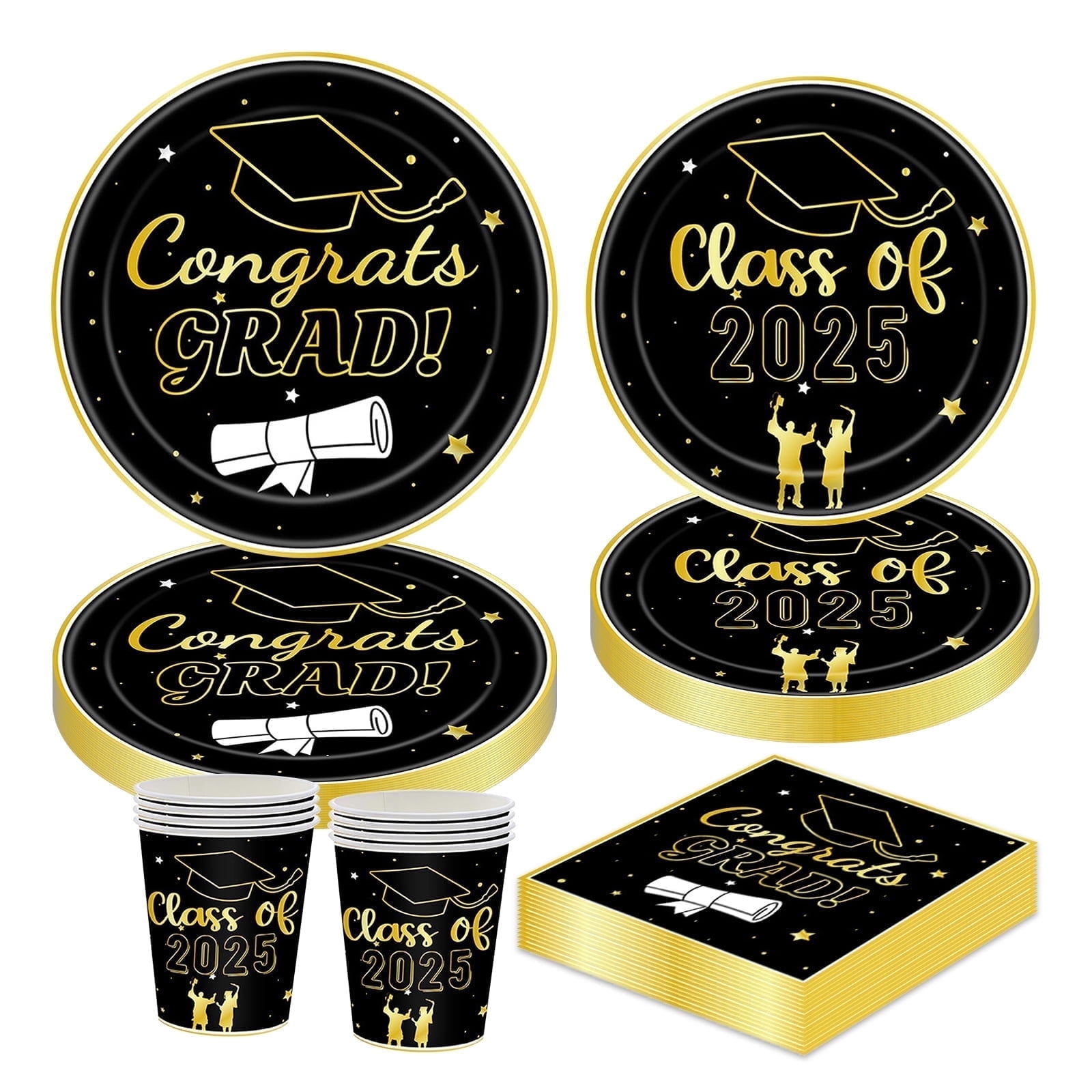 Graduation Dinnerware SKTMH 96Pcs Graduation Party Decorations Graduation Party Supplies ...
