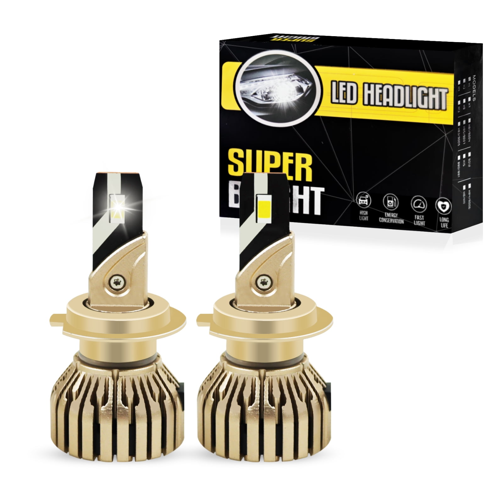 SKTMH H7 LED Headlight Bulb H7 LED Bulbs Low Beam 6500K Automotive LED ...
