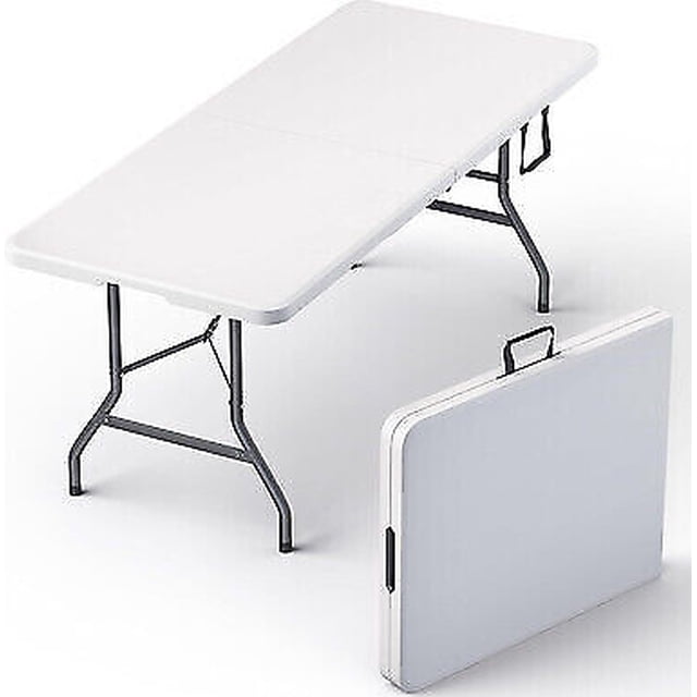 SKTPI 6FT Folding Tables, Portable Lightweight Camping Table with Carry ...