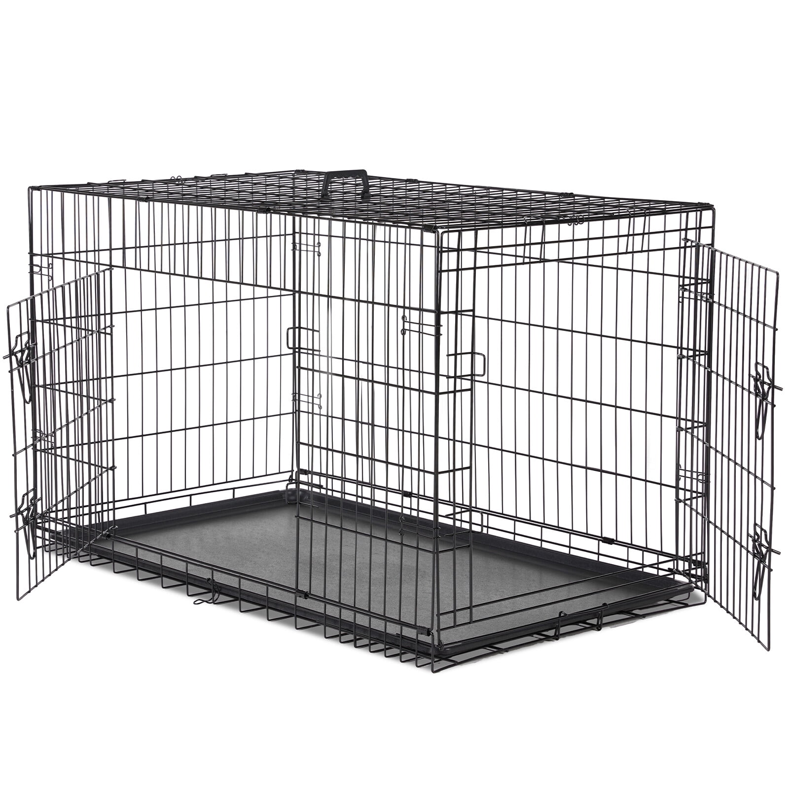 Image showcasing SKTPI Double Door Pet Cage – Metal Dog Cage with 5 Sizes for Pets of ...