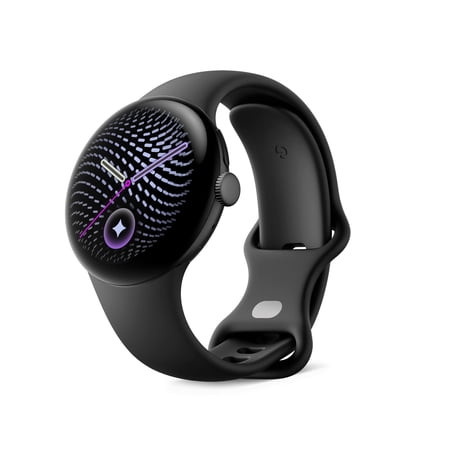 Google Pixel Watch 5 (45mm) LTE - Android Smartwatch with Domed Display, Comprehensive Health and Fitness Tracking, and Help from Gemini - Matte Black Aluminum Case / Obsidian Active Band (2nd gen)