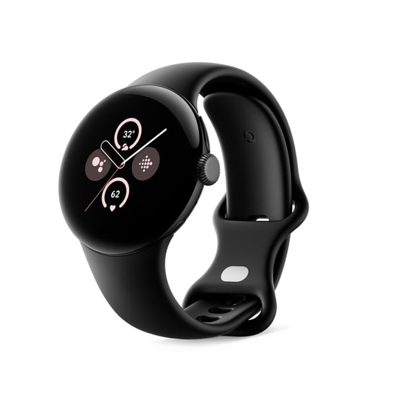 Google Pixel Watch 5 (41mm) LTE- Android Smartwatch with Domed Display, Comprehensive Health and Fitness Tracking, and Help from Gemini - Matte Black Aluminum Case / Obsidian Active Band (2nd gen)
