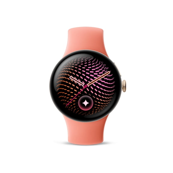 Google Pixel Watch 5 (41mm) LTE - Android Smartwatch with Domed Display, Comprehensive Health and Fitness Tracking, and Help from Gemini - Champagne Gold Aluminum Case / Canyon Active Band (2nd gen)