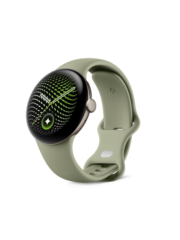 Watch 5 (45mm) LTE - Android Smartwatch with Domed Display, Comprehensive Health and Fitness Tracking, and Help from Gemini - Satin Pyrite Aluminum Case / Olive Active Band (2nd gen)