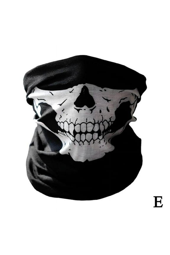 SKULL FACE MASK + GLOVES SET BIKER FISHING CYCLING SKI SKELETON SKI X3C3 O9 C6R4