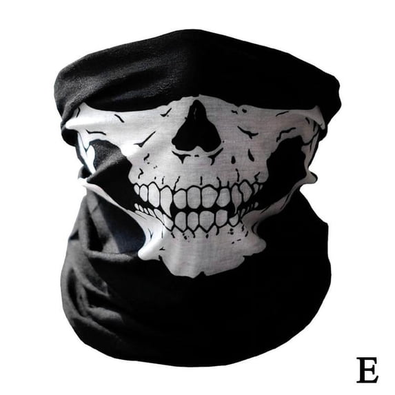 SKULL FACE MASK + GLOVES SET BIKER FISHING CYCLING W8B1 SKI SKI SKELETON O1R2