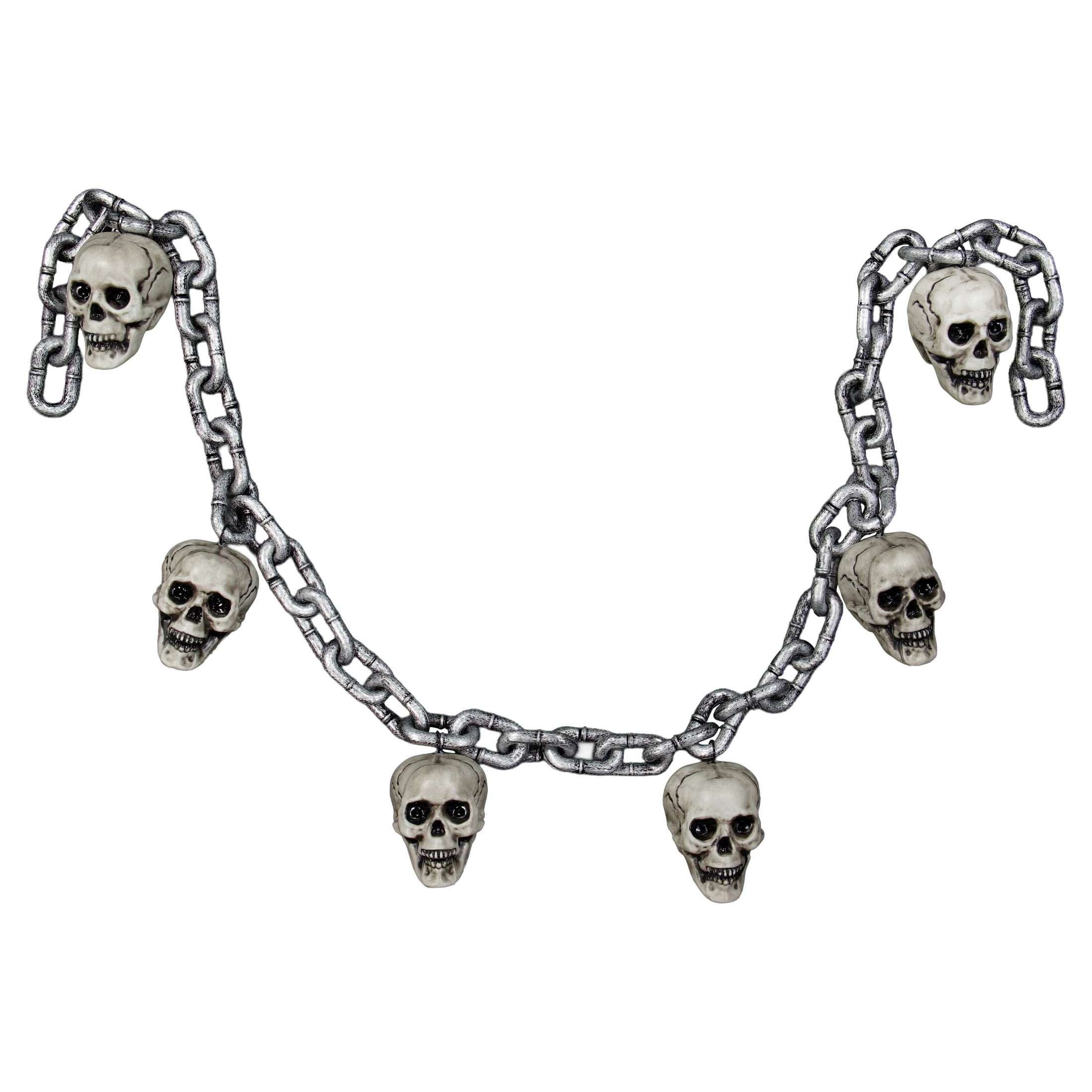 Skull Chain Decoration, Silver, 6', Halloween by Way To Celebrate