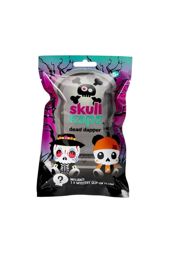 Skull Kapz Dead Dapper Mystery Blind Bag Creepy Cute Clip-On Plush Toy Collectible