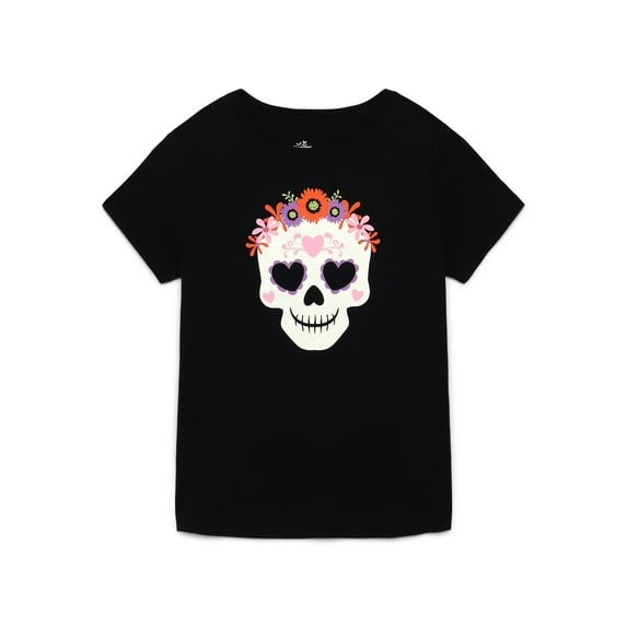Halloween Girls' Graphic Tee with Short Sleeves from Way to Celebrate, Sizes 4-18