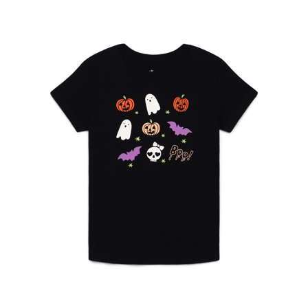 Halloween Girls' Graphic Tee with Short Sleeves from Way to Celebrate, Sizes 4-18