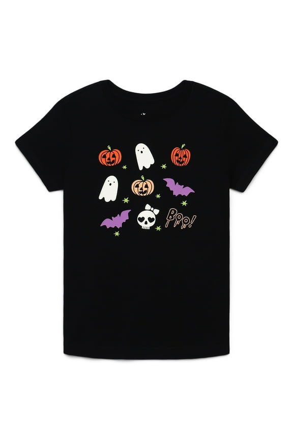 Halloween Girls' Graphic Tee with Short Sleeves from Way to Celebrate, Sizes 4-18