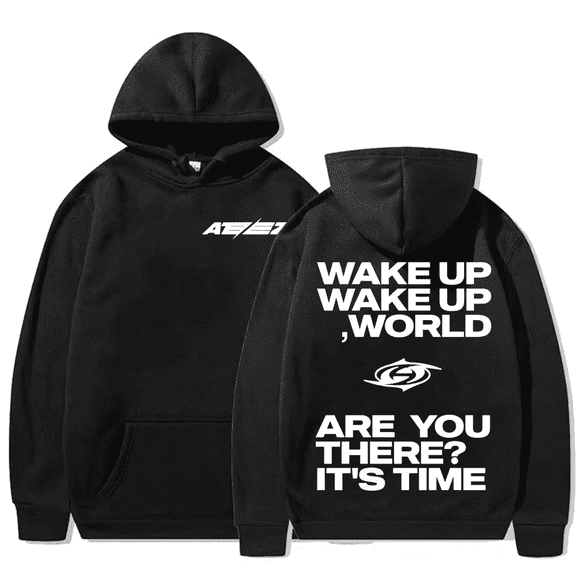 SKXILTKU 2025 Ateez World Tour Towards The Light: Will To Power Hoodie Sweatshirts for Men Women Long Sleeve Casual Harajuku Pullover Autumn and Winter Gray Hooded