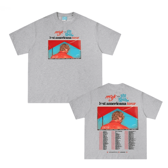 SKXILTKU Mgk The Lost Americana Tour 2025-2026 Unisex T-Shirts Short Sleeves Streetwear Tops Tees XXS-4XL
