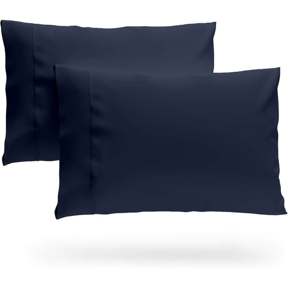 SKY BEDDINGS King Pillowcase Set of 2 - Soft Brushed Microfiber Pillow Cases with Envelope Clouser - Wrinkle-Free, Fade-Resistant Pillow Covers - 20 x 40 Inches, Navy Blue