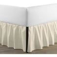 thumbnail image 1 of SKY BEDDINGS Queen Size Ruffled Bed Skirt with Split Corners - Queen 12 Inch Drop Dust Ruffle Bed Skirt with Platform Three Sided Coverage - 100% Microfiber Bed Skirt, Ivory, 1 of 6