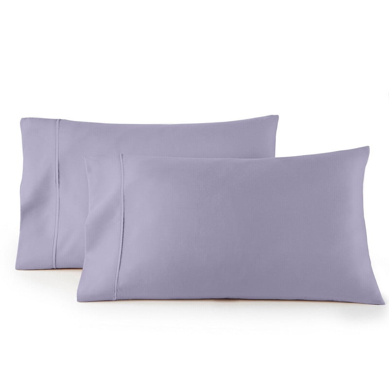 SKY BEDDINGS Standard Size Pillowcase Set of 2 - Lavender Super Soft Pillow Cases Queen, 600 Thread Count 100% Egyptian Cotton, Breathable, Cool, Sateen Weave Sleeping Pillow Covers - Lavender