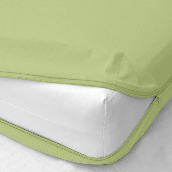 SKY BEDDINGS Zipper Fitted Sheet - Twin XL Size, 8 Inch Deep Pocket, Hotel Quality Brushed Microfiber Bottom Sheet, Soft Wrinkle-Free, Shrinkage and Fade Resistant, 1 Fitted Sheet Only (Sage)