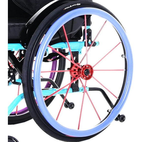 SKY BLUE 24" SUPER GRIP SILICONE PUSH RIM COVERS. PRICE IS FOR A SET OF 2