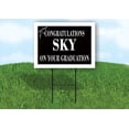 thumbnail image 1 of SKY CONGRATULATIONS GRADUATE 18 in x 24 in Yard Sign Road Sign with Stand, 1 of 4