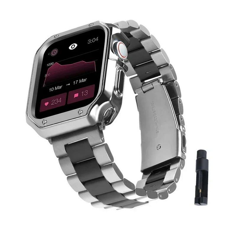 SKY Stainless Steel Band+Case for Apple Watch Band Ultra 49mm