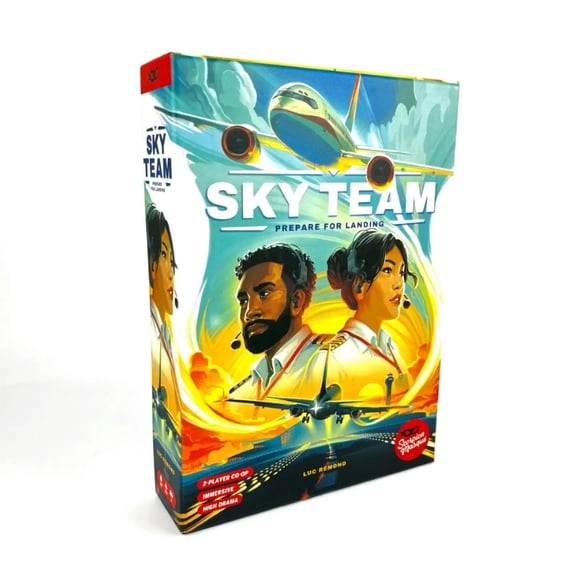 SKY TEAM Intense Airline Duo Board Game for 2 Players More Strategic Challenges Strategic Thinking Fun Competitive Game