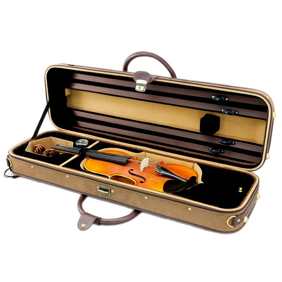 SKY Violin Oblong Case Solid Wood Imitation Buckskin with Hygrometers Brown/brown Khaki