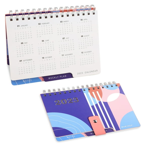 SKYDUE Academic Year Weekly and Monthly Planner - 2023 Desktop Calendar Organizers - 8.35" 5.91"
