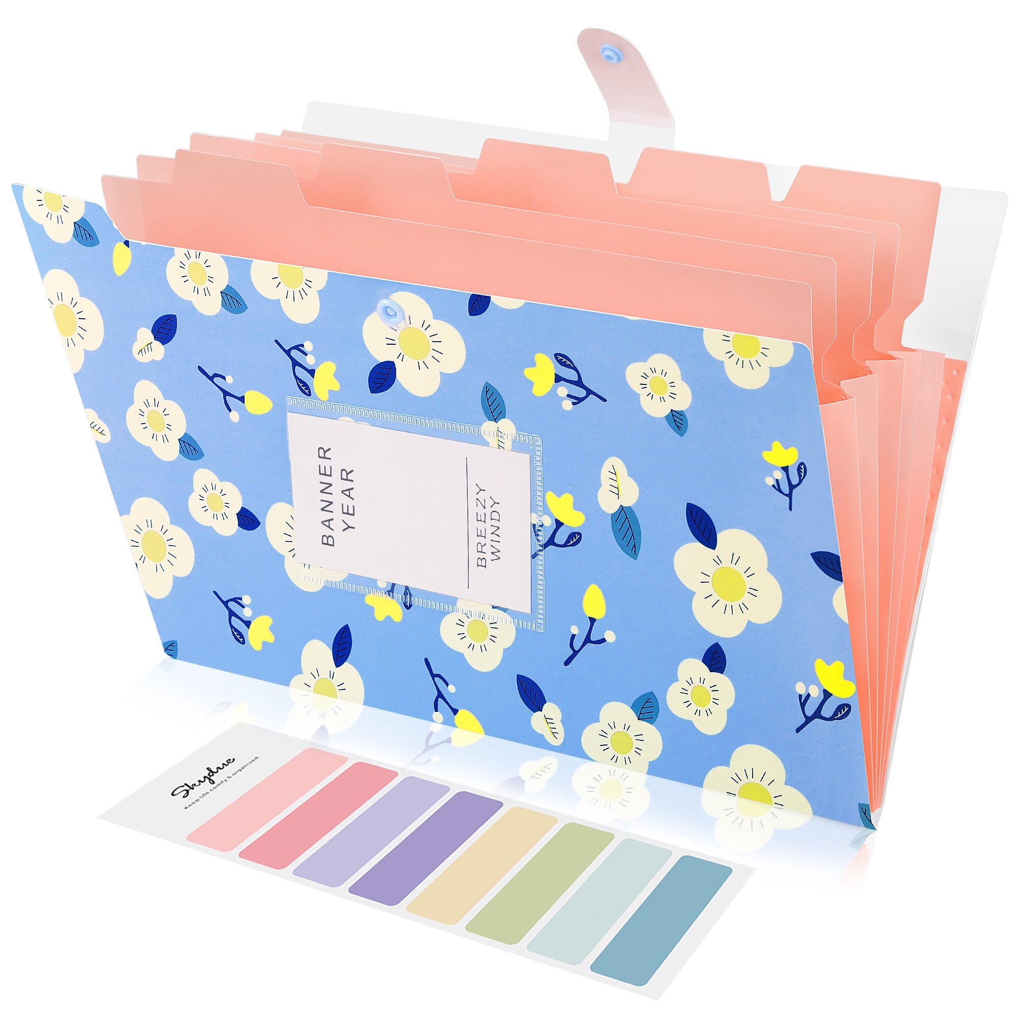 SKYDUE Expanding File Folder with 6 Pockets, A4 Paper Accordion ...