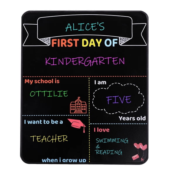 SKYDUE First & Last Day Of School Chalkboard Sign - 10x12 Inch Double-Sided Photo Prop