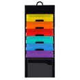 thumbnail image 1 of SKYDUE Hanging Wall File Folders，Cascading Rainbow Color Wall Organizer with 6 Removable Folder Pockets for Planning , Black, 1 of 6