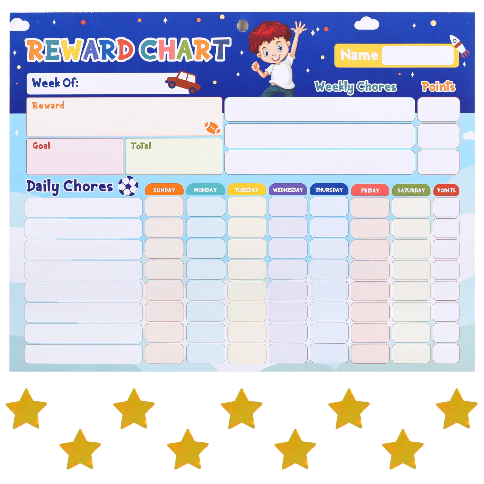 D-FantiX Agnetic Responsibility Chart - Daily Routine & Behavior Chart