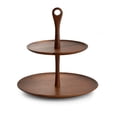 thumbnail image 1 of Nambe Skye Wood Tiered Dessert Stand, 1 of 2