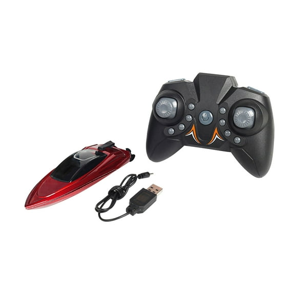 Zenghuiiii Potentiometer Remote Control Mini 5 Km H RC Boat Remote Controlled High Speed Ship With LED Light Boat Summer Water Toy Pool Toy Models Gifts