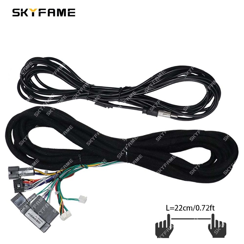 SKYFAME Car 16pin Wiring Harness Adapter Canbus Box Decoder Android ...