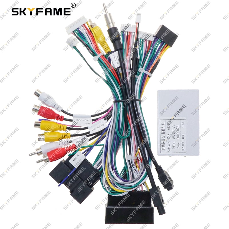 SKYFAME Car 16pin Wiring Harness Adapter Canbus Box Decoder Android ...