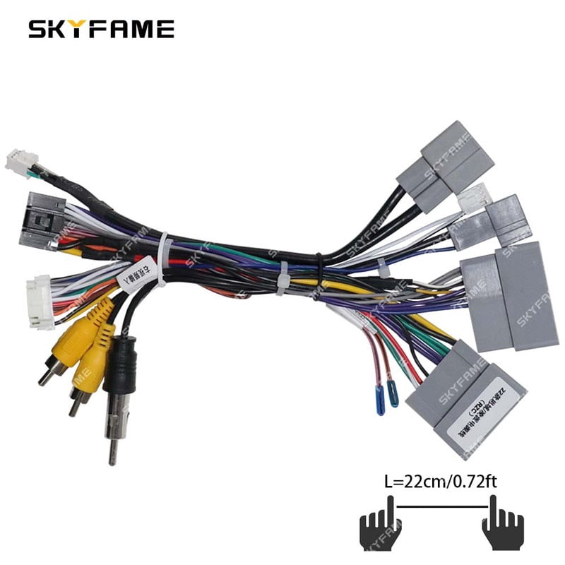 SKYFAME Car 16pin Wiring Harness Adapter Canbus Box Decoder Android ...