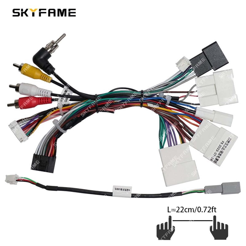 SKYFAME Car 16pin Wiring Harness Adapter Canbus Box Decoder For Toyota ...