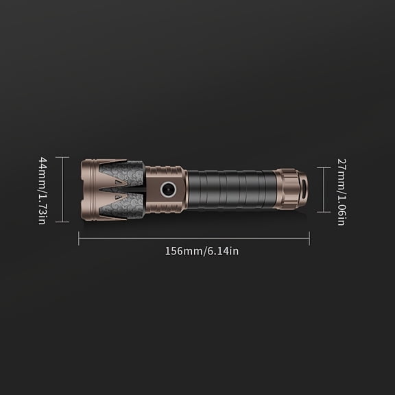 SKYFIRE LED Flashlight High Lumens with Ignition Lens, Super Bright Tactical Flashlight, Zoomable, Five Modes, Flash Light for Camping Essentials, Outdoor, Home And Emergency